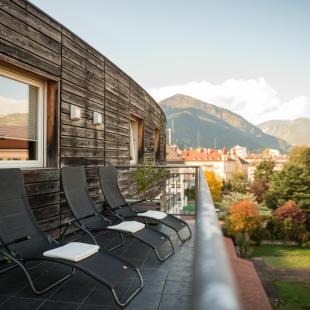 La veranda panoramica della spa