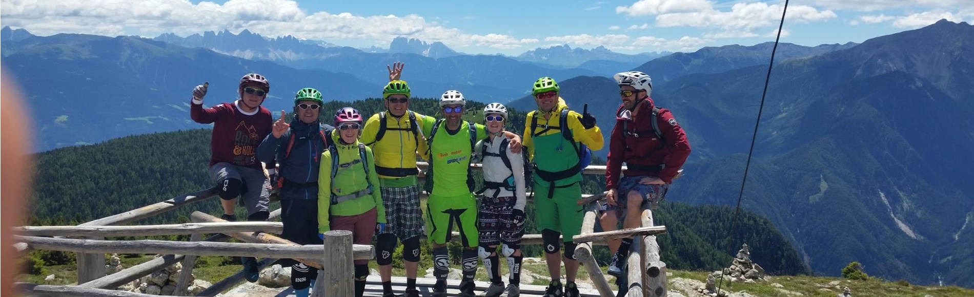 Eine Gruppe Radfahrer