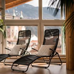 Two loungers in the relaxation area